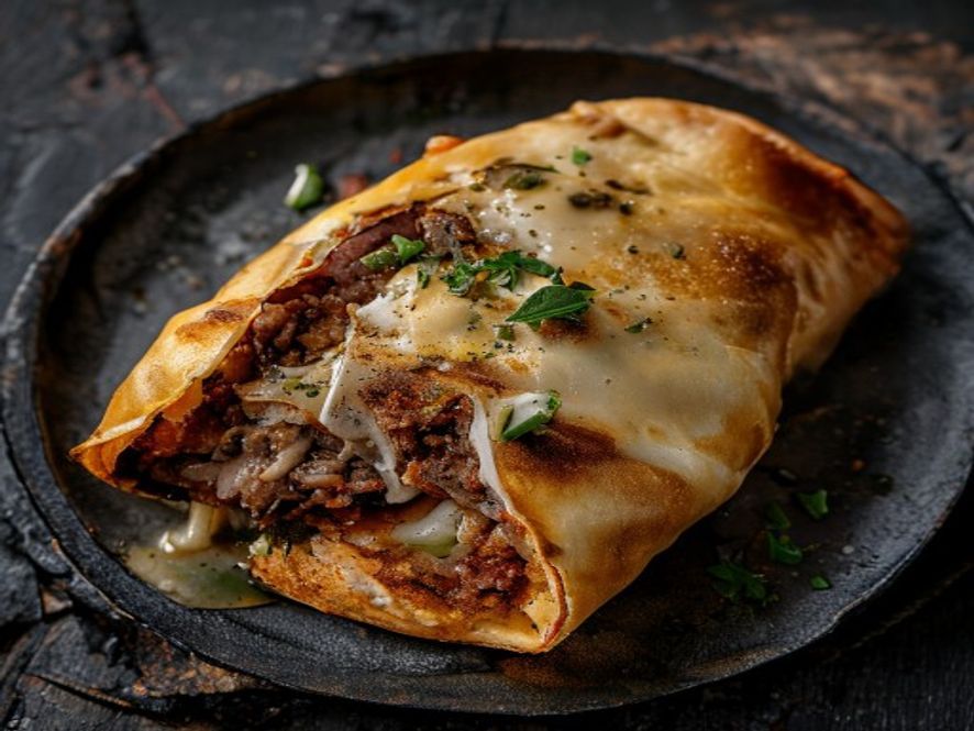 Empanada de Carne Mechada y Queso Mantecoso